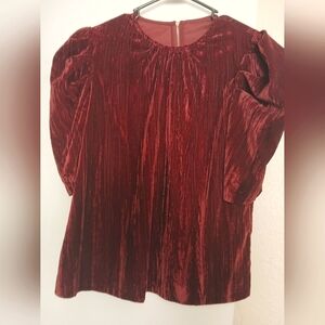 Burgundy Velvet Top